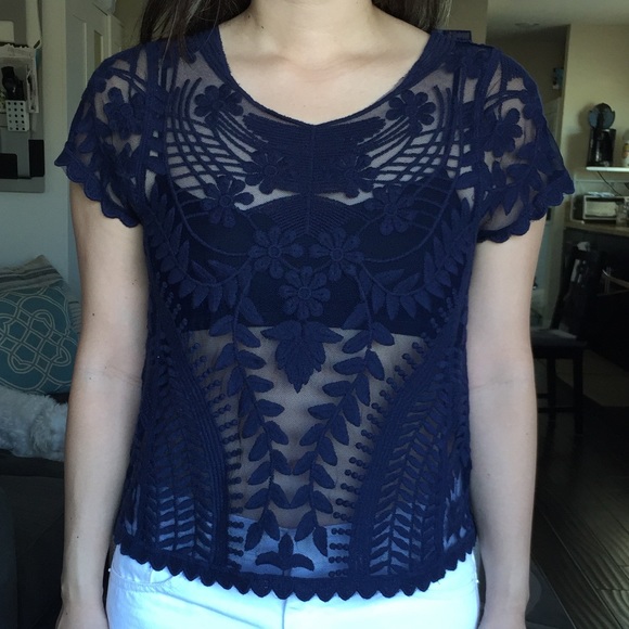 Sheer lace top - Picture 1 of 4