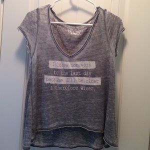 Bethany Mota acid wash V neck