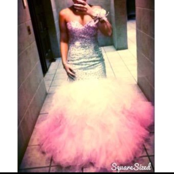 Pink Mori Lee prom dress