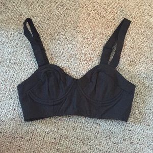 NWOT Sparkle and Fade Black Bralette