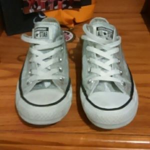 Silver converse