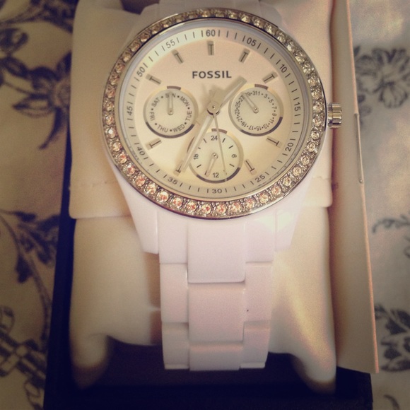 Fossil white watch