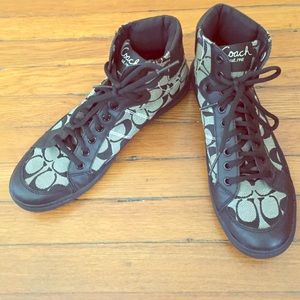 Coach high-top sneakers. Be casual with style.