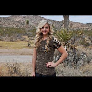 Fall Short Sleeve Sequin Shirt