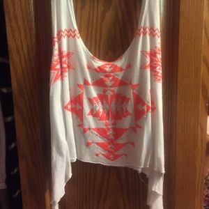Tribal print crop top