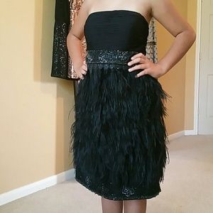 Sue Wong feather dress