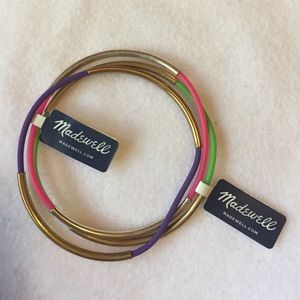 3- Madewell Bracelets. Rubber/Metal