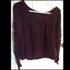 AE thick maroon fall sweater