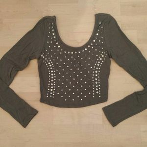 Fancy longsleeve crop top