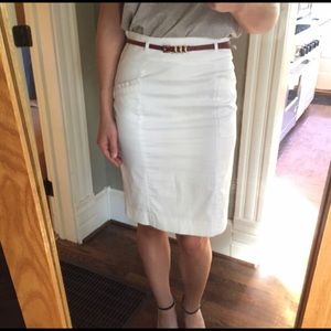 White pencil skirt