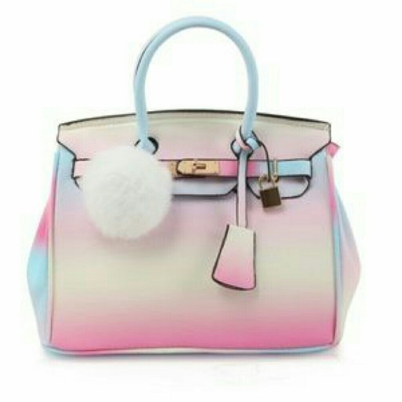 Cotton candy faux birkin bag