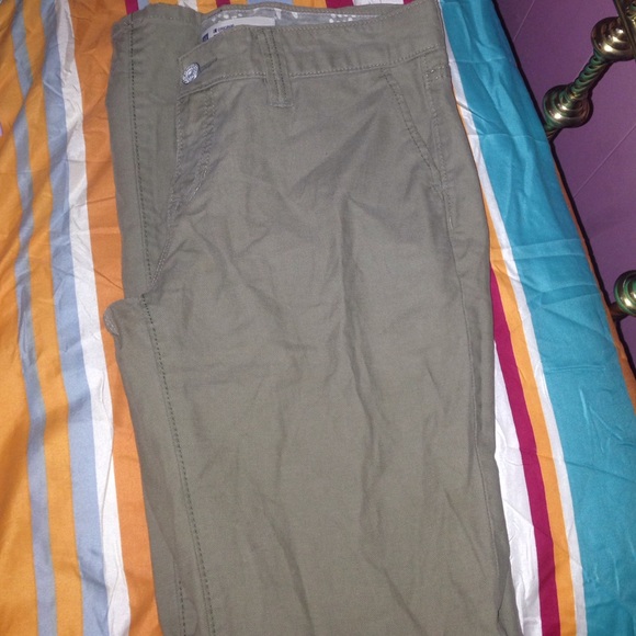 Olive green bootcut pants