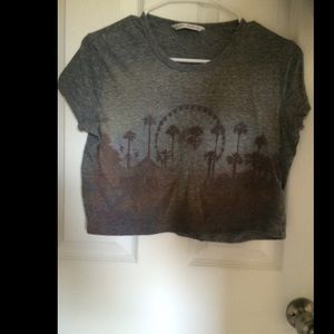 Hollister x Lucy Hale ferris wheel boxy crop tee