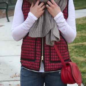 J. Crew Gingham Plaid Checkered Vest