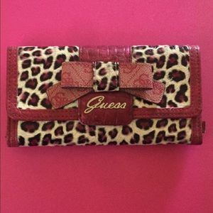 Guess leopard print wallet