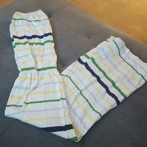 Striped strapless sundress