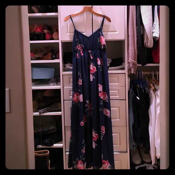 Flower print maxi dress
