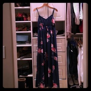 Flower print maxi dress
