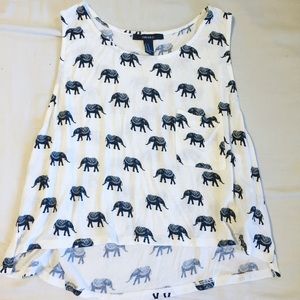 Boho elephant print crop top