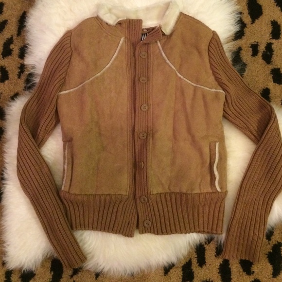 LAST CHANCE -- faux suede and shearling jacket!