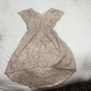 High low v neck line dress