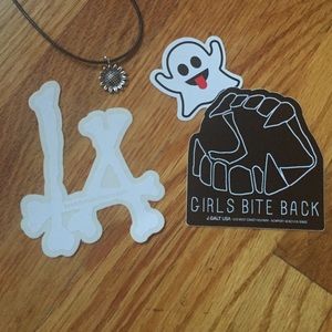 Necklace and 4 Brandy stickers