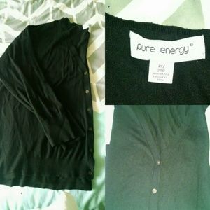 For Cavery101 Plus size black cardigan.