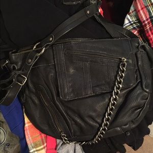 Gorgeous Cut 'n Paste LA leather bag- NEVER WORN