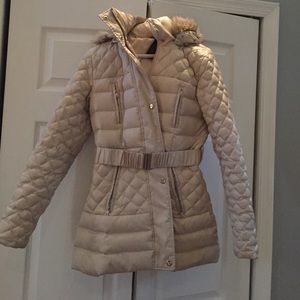 Tan Victoria's Secret winter coat