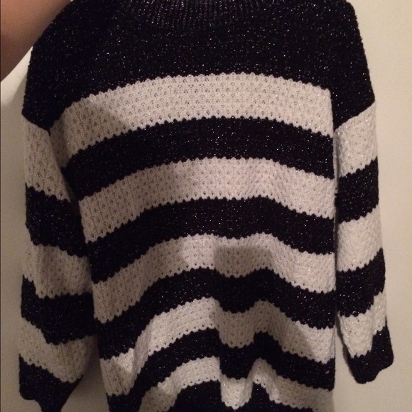 Old sparkle black and white sweater.