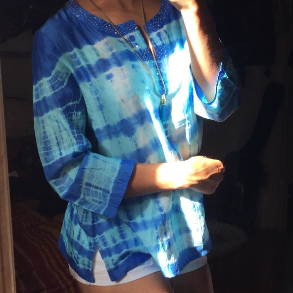 🚫🚫sold🚫🚫Tie dye tunic blouse - Picture 2 of 3