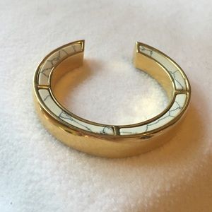 NWOT J. Crew - 14k gold plated Marbled Stone Cuff
