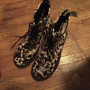 Leopard print boots