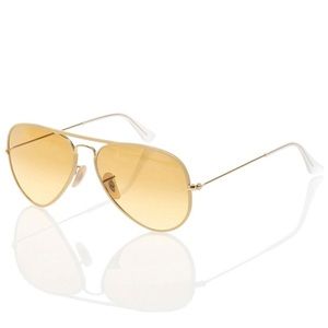 Ray Ban Aviator Sunglasses Yellow & Gradient Brown