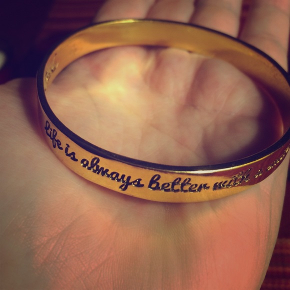 Ettika Jewelry - Ettika Gold Tone Phrase Bangle Bracelet