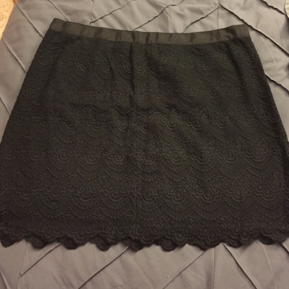 Black Lace J. Crew Skirt