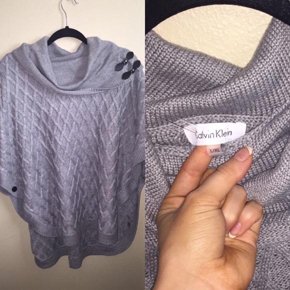 SOLD NWOT Calvin Klein poncho sweater!