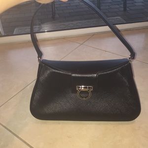 Authentic Black ferragamo leather purse