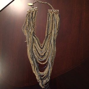 Gold Silver Multiple Chain Necklace