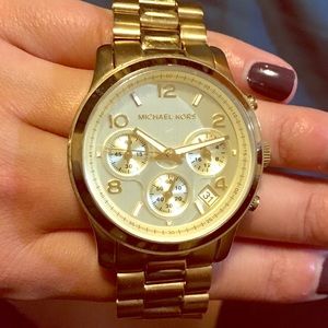 RUNWAY GOLD-TONE CHRONOGRAPH WATCH