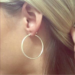 Silver 1.25" hoops