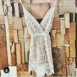 White Lace Romper