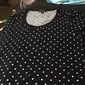 Black and white polka dot shirt