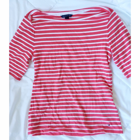 Pink & White Striped Top