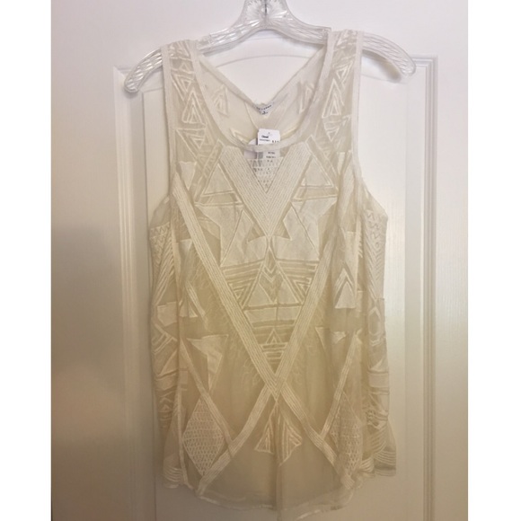 White Tribal Top