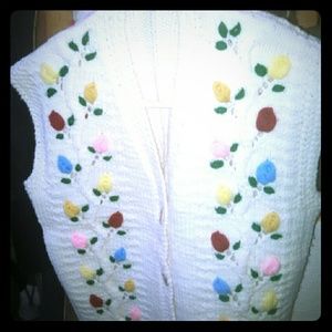 Award winning flowers handmade crochet vest