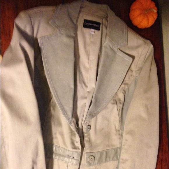 Emporio Armani Leather Trim Blazer