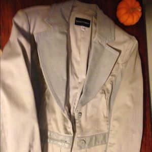 Emporio Armani Leather Trim Blazer