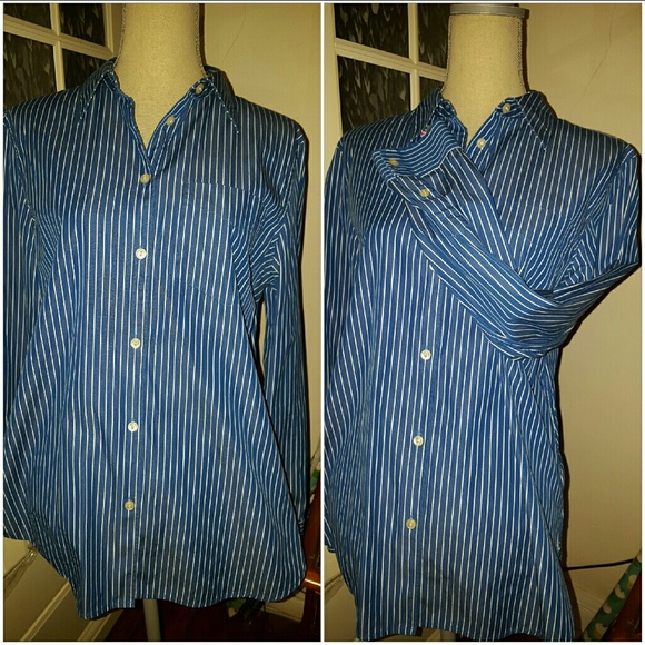 Dress up or Down Blue Stripey Shirt.