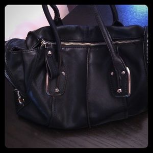 Great leather black tote purse